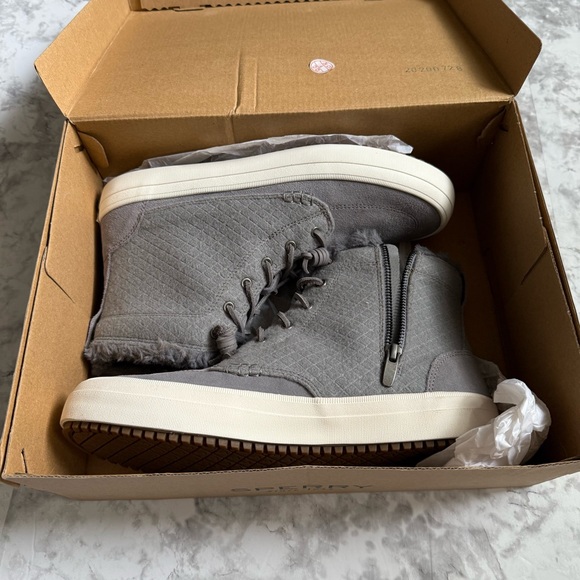 Sperry High Top Quilt Grey 11m women’s - Picture 1 of 7